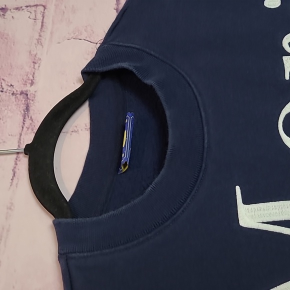 CONEY ISLAND PICNIC ST. MORITZ PREMIER SKI CLUB & RESORT GRAPHIC SWEATSHIRT NAVY - Picture 3 of 12